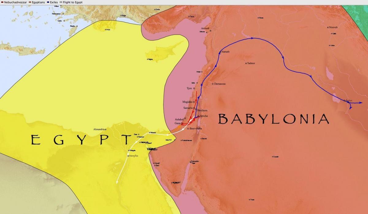 Mapa ng babilonia, ehipto