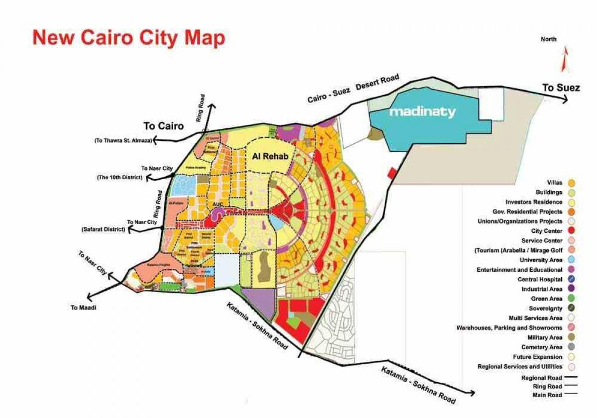 Mapa ng mga bagong mga lungsod ng cairo
