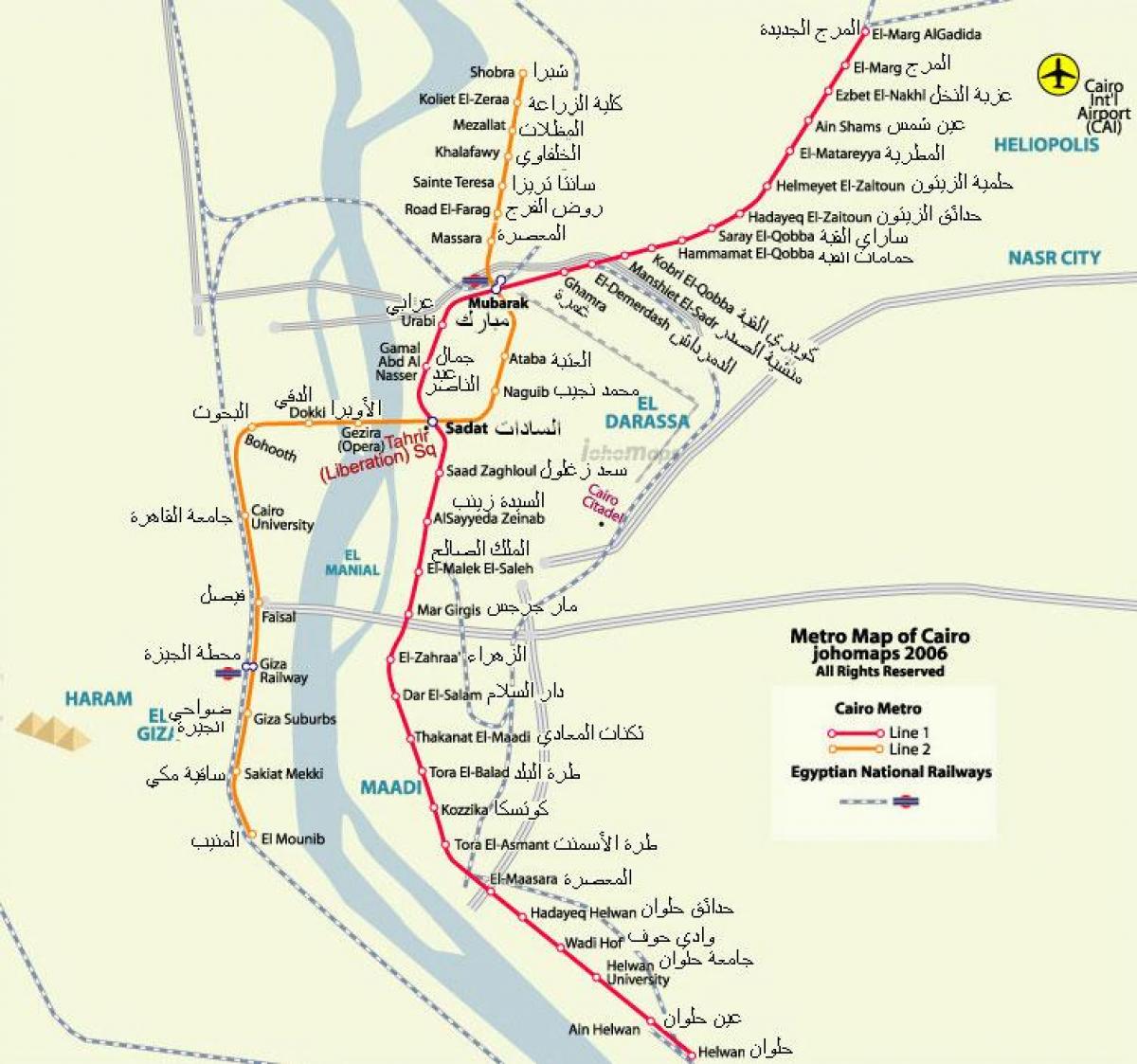 cairo metro mapa 2016