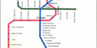 Cairo mapa ng subway